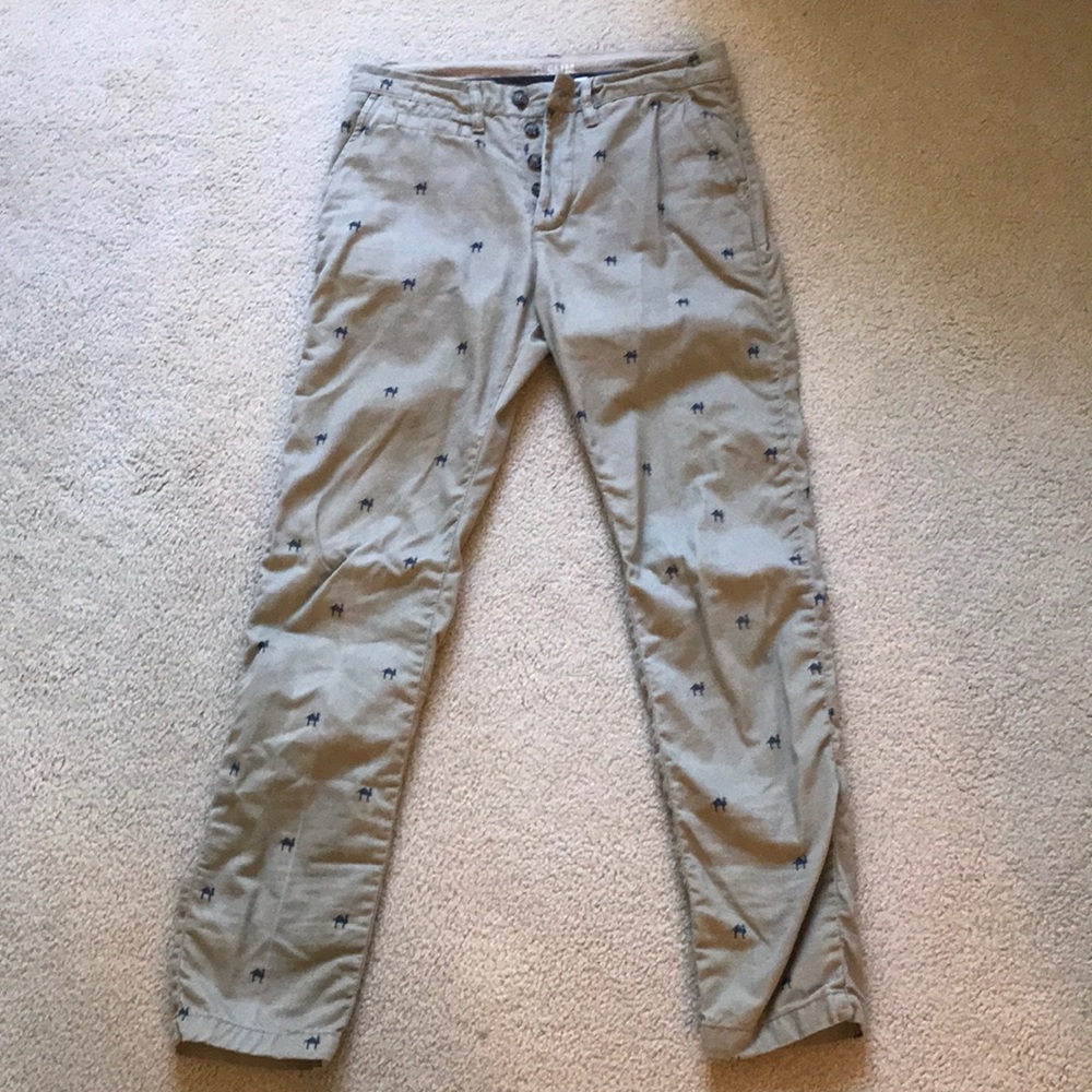 H&M Men’s Khaki Pants with Camel Pattern